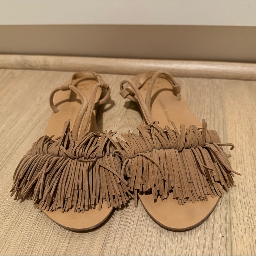 Banana Republic Tan Fringe Sandals